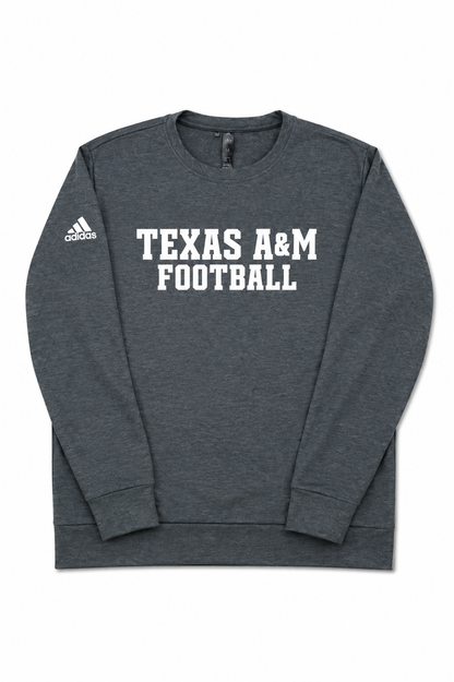 Aggie Football Exclusive Grey Adidas Sweatshirt (New Arrival)
