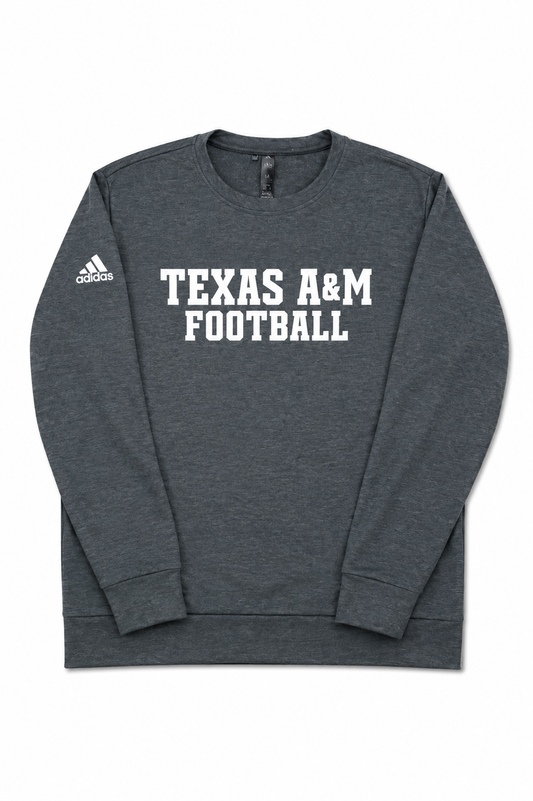Aggie Football Exclusive Grey Adidas Sweatshirt (New Arrival)