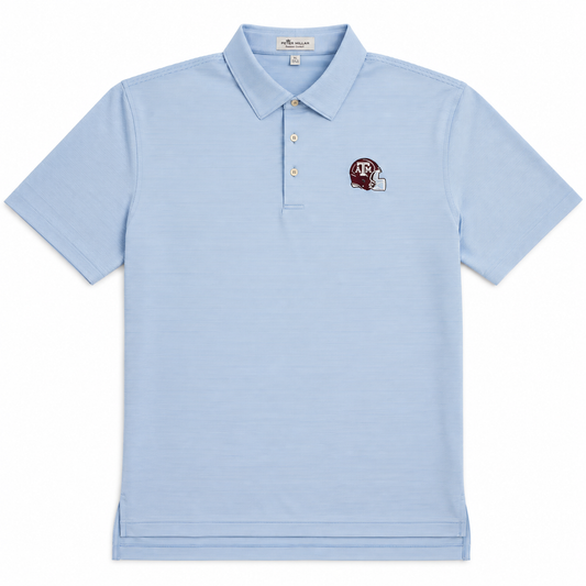 Aggie Football Coaches Exclusive Peter Millar Blue Polo