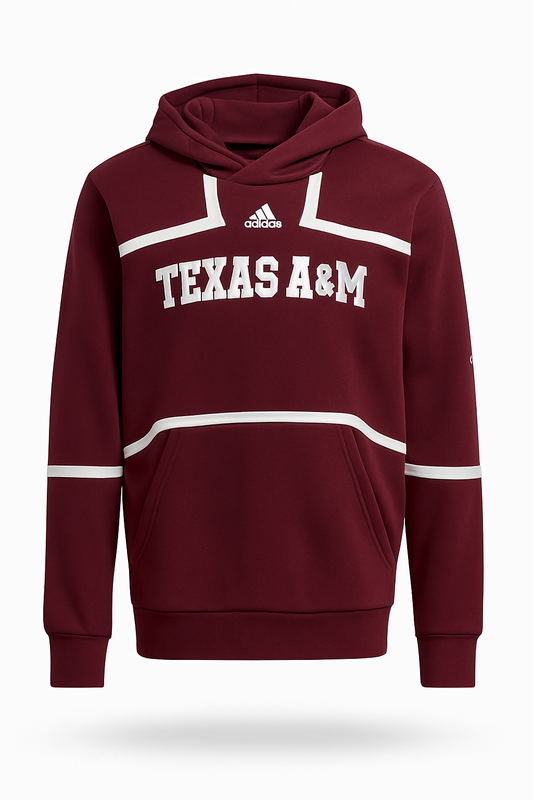 Aggie Football Issued Maroon Adidas Hoodie