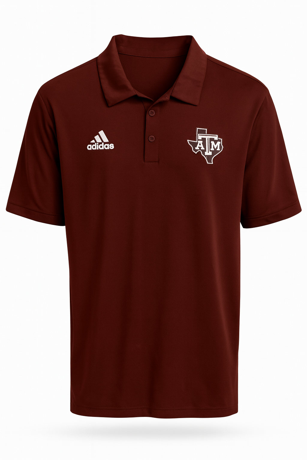 Aggie Football Issued Maroon Adidas Polo