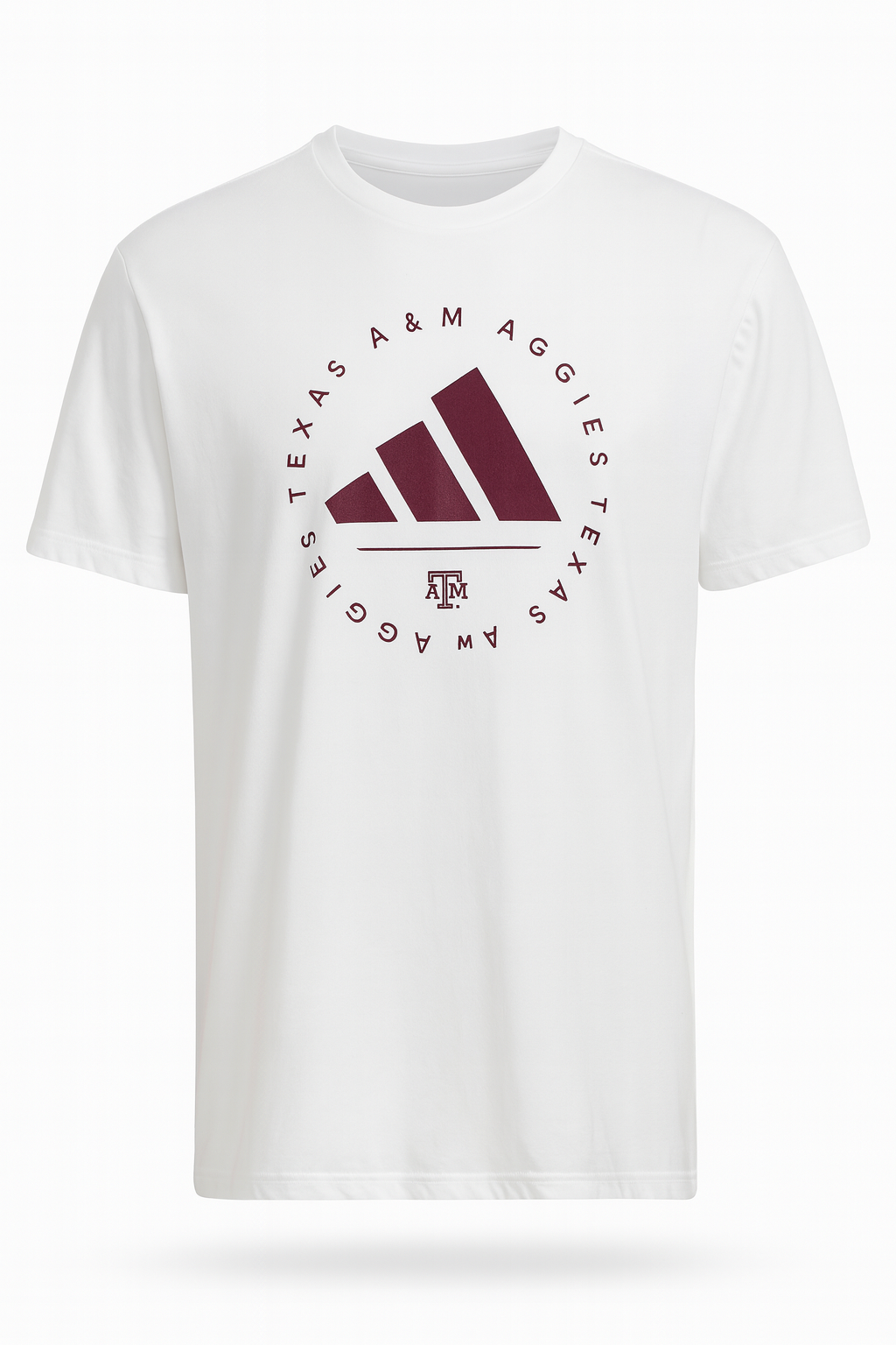Aggie Football Issued White Adidas T-Shirt