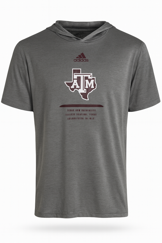 Aggie Football Issued Grey Adidas T-Shirt