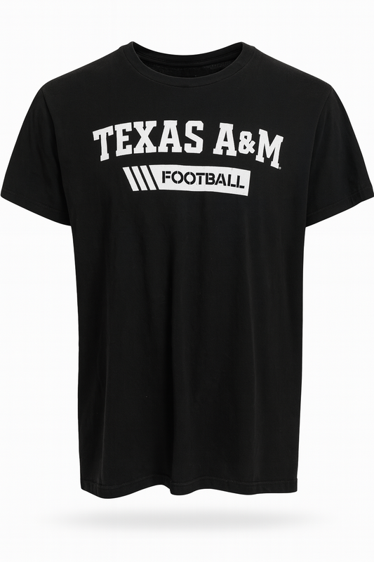 Aggie Football Exclusive Black Adidas T-Shirt (New Arrival)
