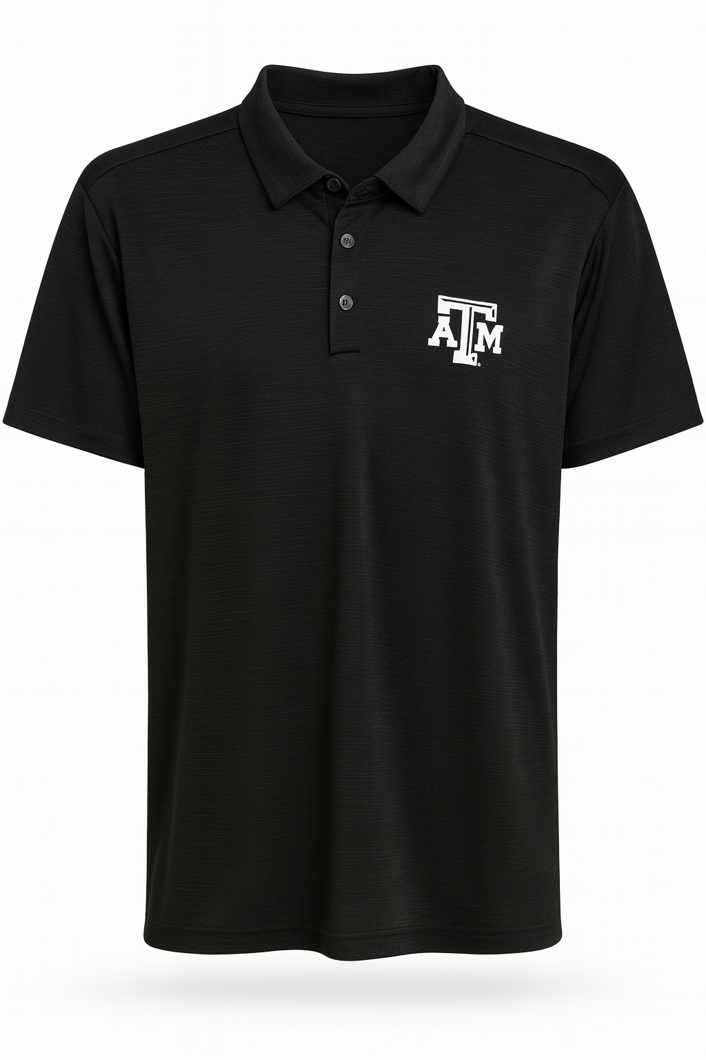 Aggie Football Issued Black Adidas Polo