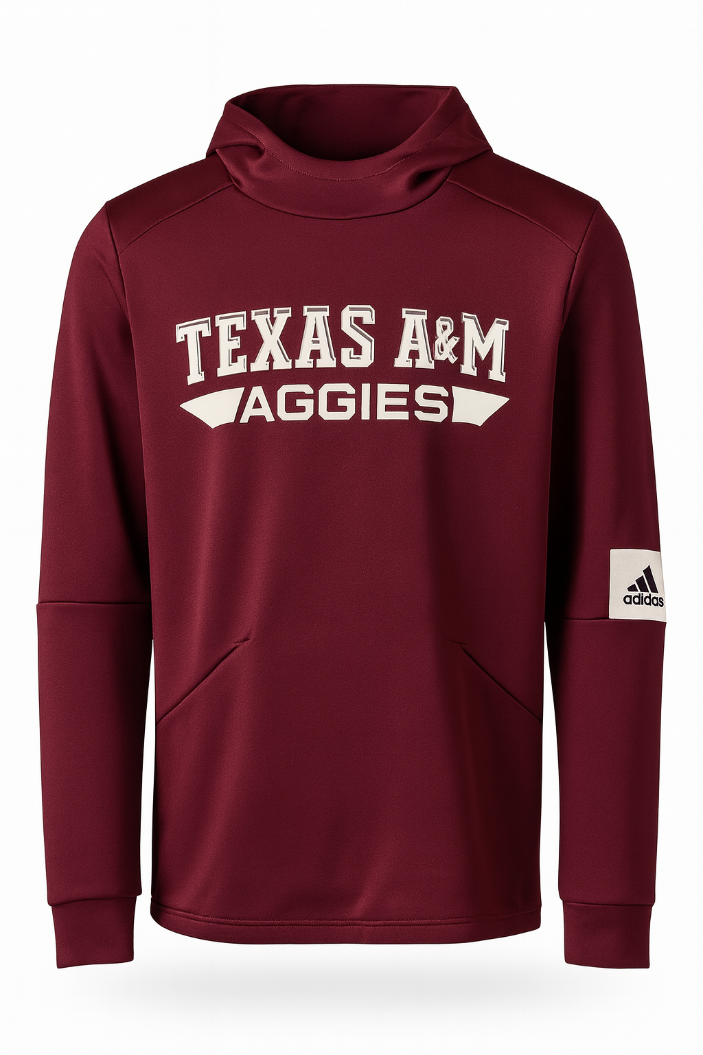 Aggie Football Issued Maroon Adidas Hoodie (New Arrival)