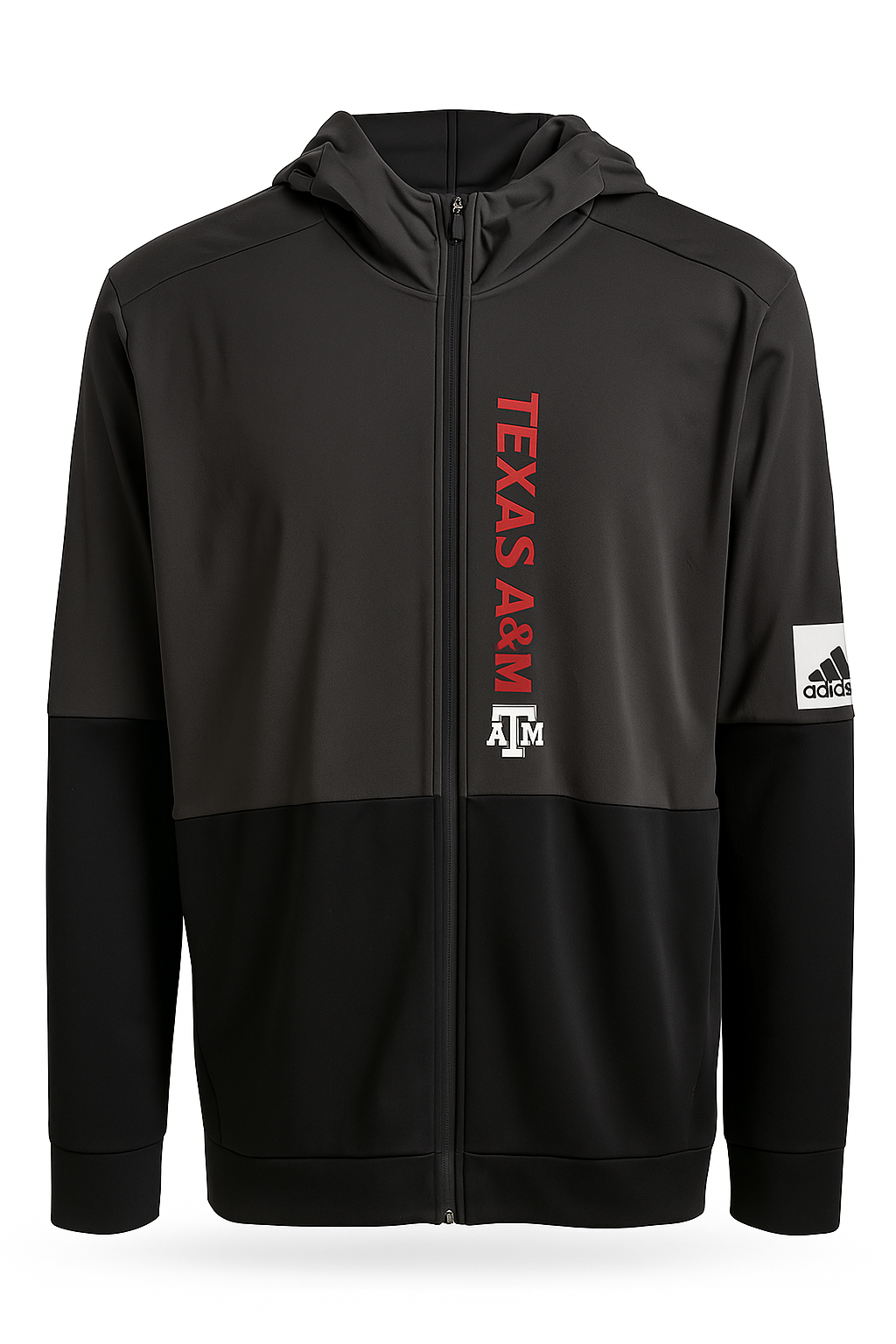 Aggie Football Exclusive Black and Grey Adidas Zip Up  (New Arrival)
