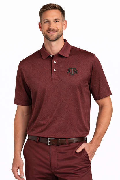 Aggie Golf Issued Peter Millar Maroon Polo (New Arrival)