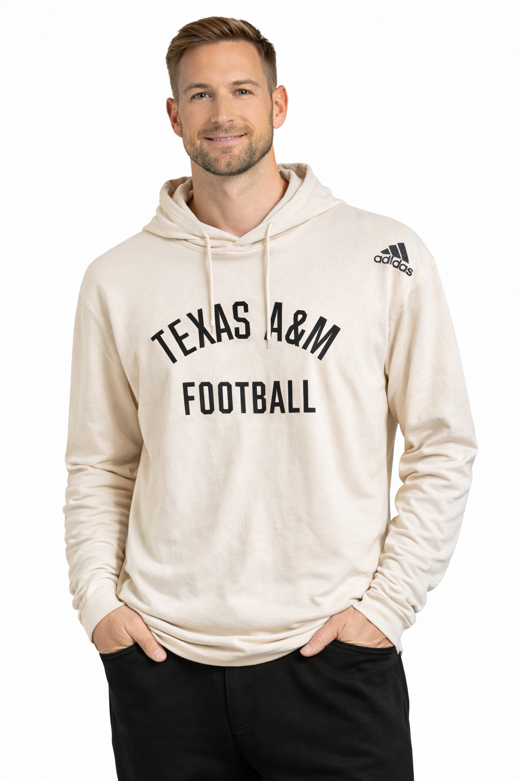 Aggie Football Exclusive Creme Adidas Hoodie (New Arrival)