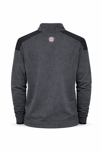 Aggie Golf Exclusive Black Adidas Quarter Zip (SEC Patch On Back)