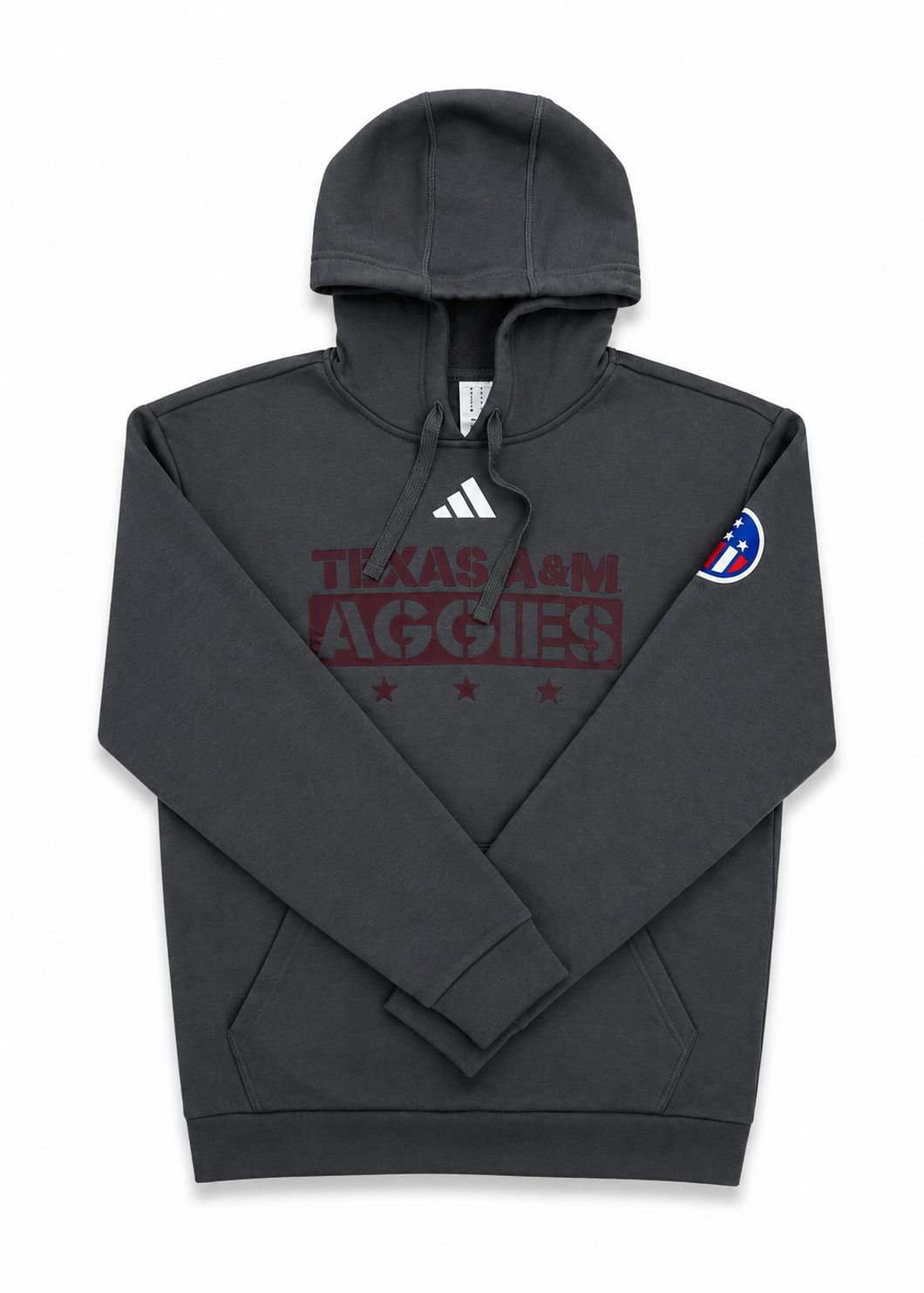 Aggie Football Issued Military Appreciation Adidas Grey Hoodie (New Arrival)