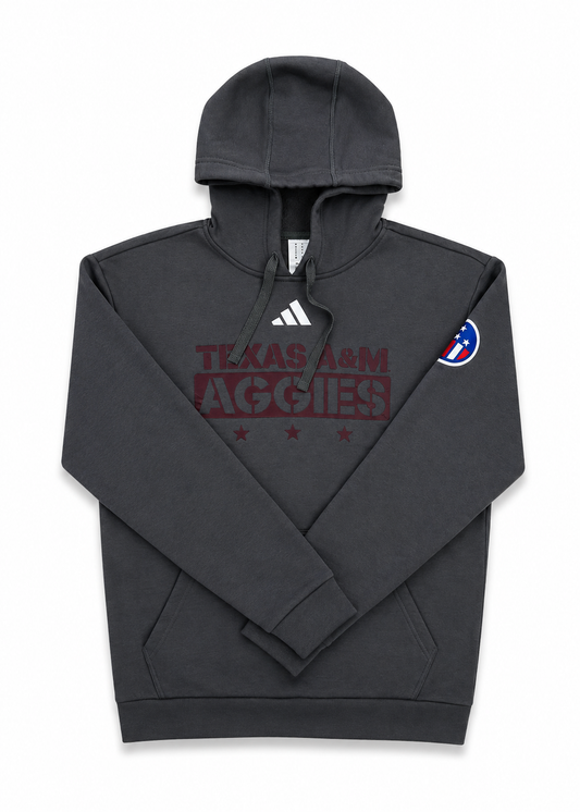 Aggie Football Issued Military Appreciation Adidas Grey Hoodie (New Arrival)