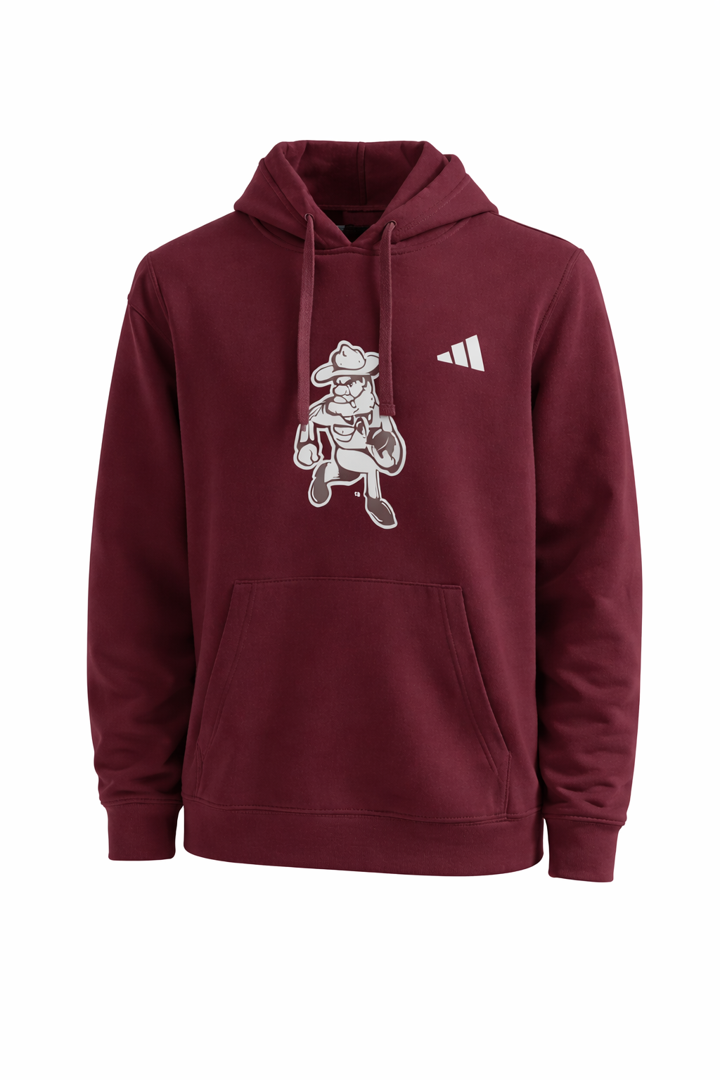 Aggie Football Issued Ol' Sarge Maroon Adidas Hoodie (New Arrival)
