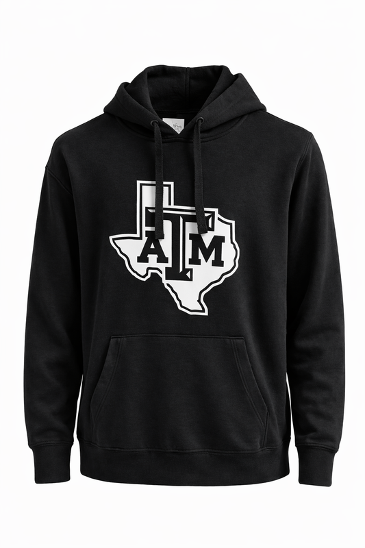 Aggie Football Exclusive Black Adidas Hoodie (Texas Logo) (New Arrival)