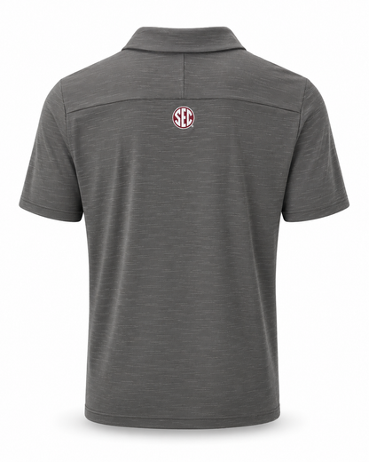Aggie Golf Exclusive Grey Adidas Polo (SEC Patch) (New Arrival)