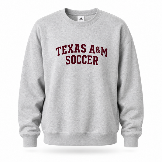 Aggie Soccer Issued Grey Adidas Sweatshirt (New Arrival)