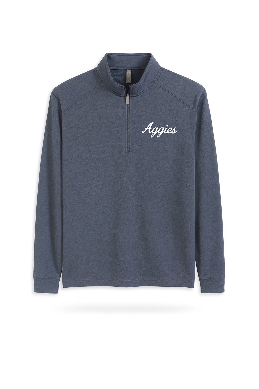Aggie Football Coaches Exclusive Blue Adidas Aggie Script Quarter Zip (New Arrival)