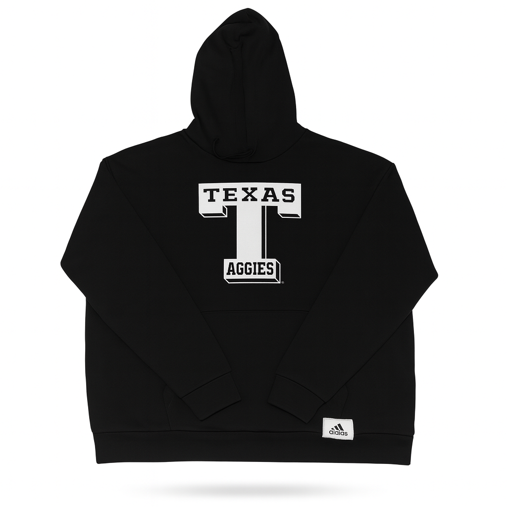Aggie Football Exclusive Black Block T Adidas Sweatshirt (New Arrival)