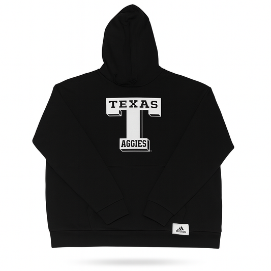 Aggie Football Exclusive Black Block T Adidas Sweatshirt (New Arrival)