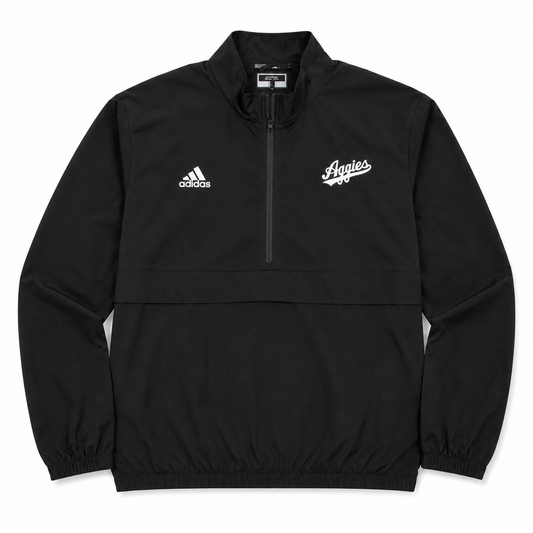 Aggie Football Coaches Exclusive Black Adidas Aggie Script Windbreaker (New Arrival)