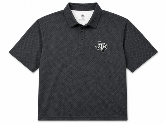 Aggie Coaches Exclusive Grey Speckled Adidas Polo (New Arrival)