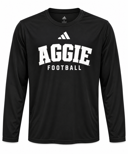 Aggie Football Exclusive Black Adidas Long Sleeve