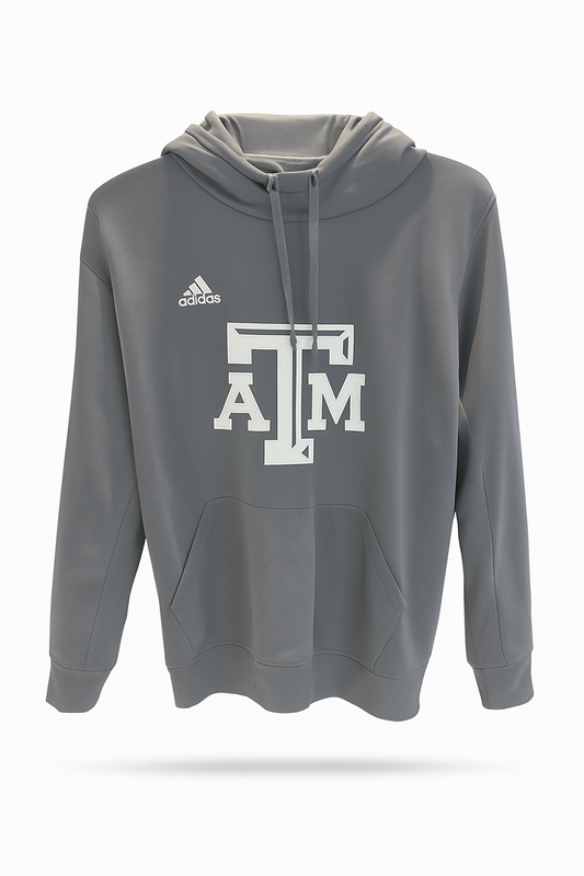 Aggie Football Coaches Issued Grey Adidas Hoodie (New Arrival)
