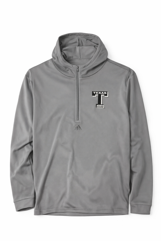 Aggie Football Coaches Exclusive Grey Block T Hoodie (New Arrival)