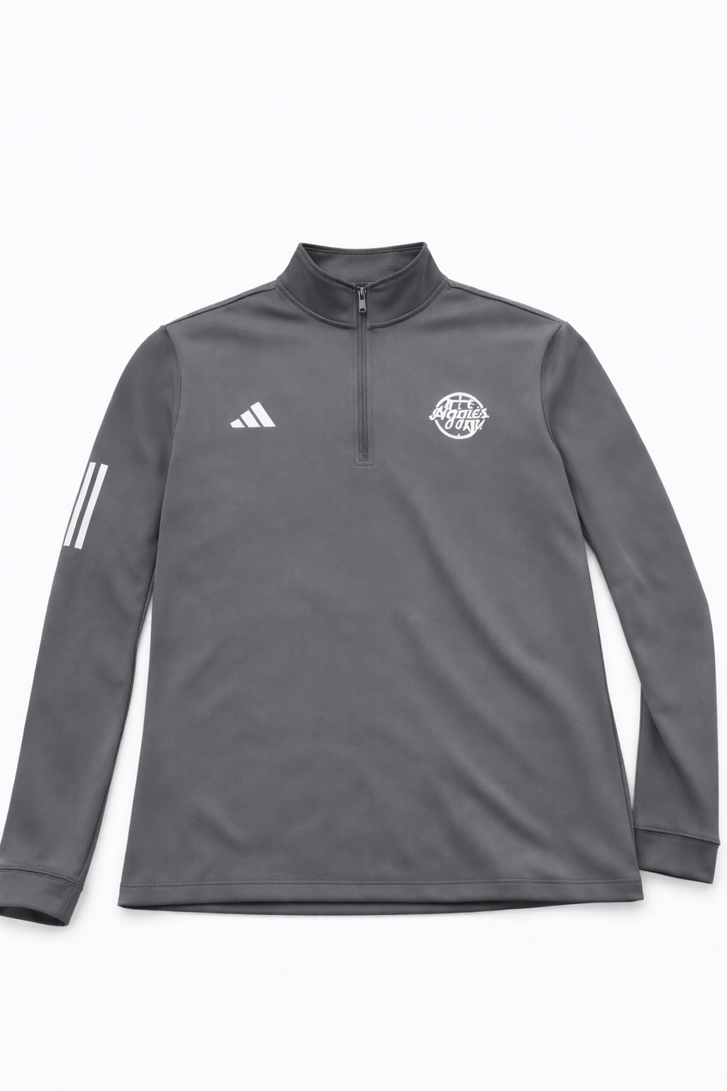 Aggie Basketball Exclusive Grey Aggie Script Quarter Zip