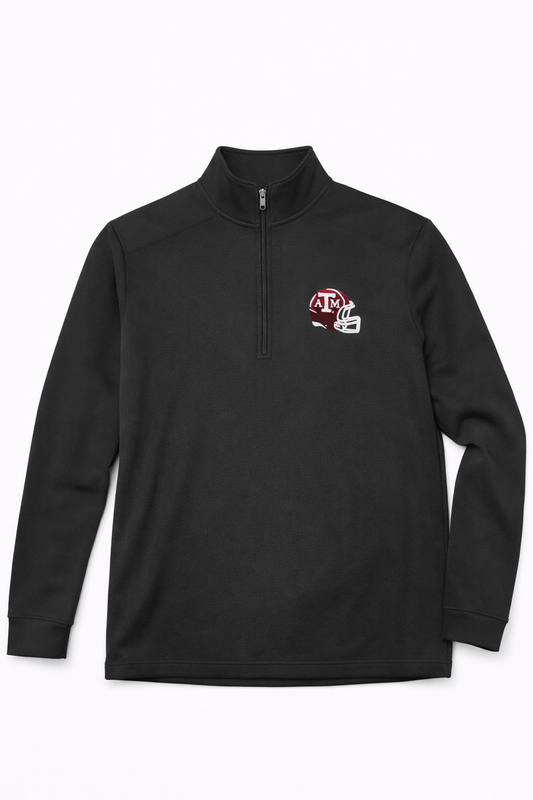 Aggie Football Coaches Exclusive Black Adidas Quarter Zip (New Arrival)