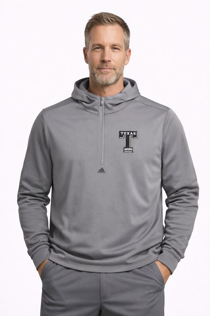Aggie Football Coaches Exclusive Grey Block T Hoodie (New Arrival)