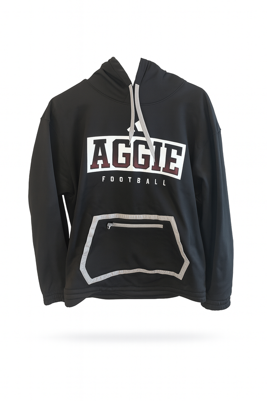Aggie Football Issued Adidas Black Hoodie (New Arrival)