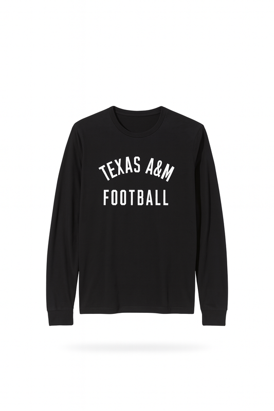 Aggie Football Issued Black Adidas Long Sleeve (New Arrival)