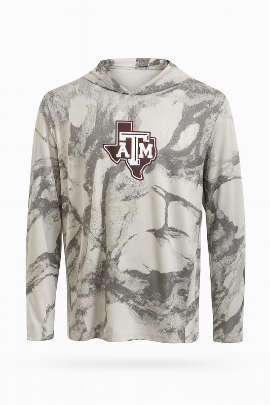 Aggie Football Coaches Exclusive White Camo Adidas Pullover (New Arrival)