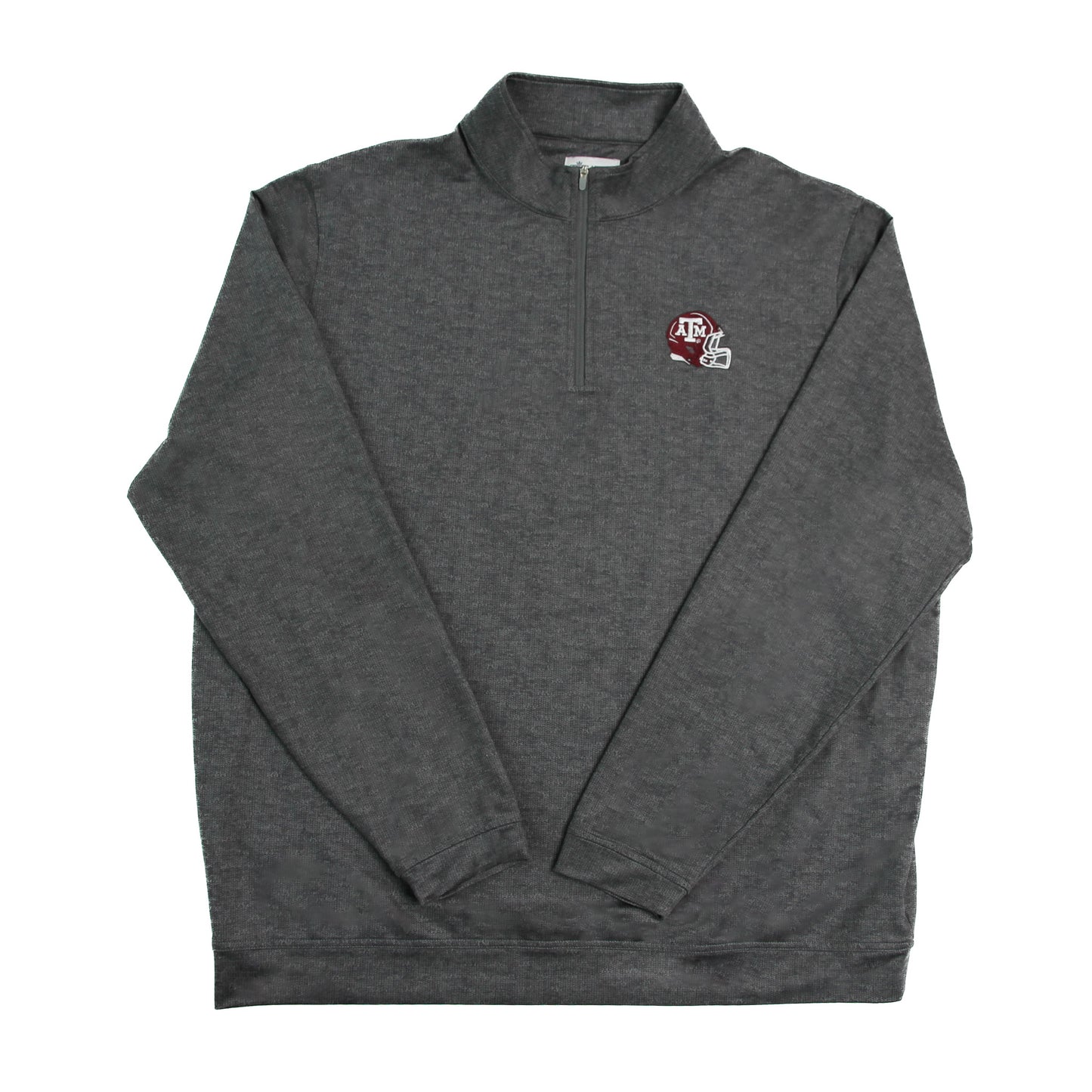 Aggie Football Coaches Exclusive Peter Millar Dark Grey Quarter Zip