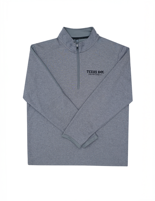 Aggie Basketball Exclusive Grey Adidas Quarter Zip