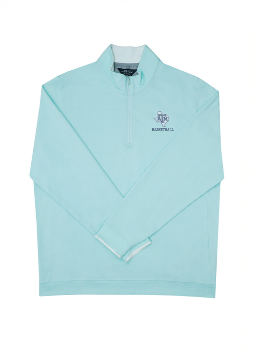 Aggie Basketball Exclusive Mint Green AdiPure Quarter Zip