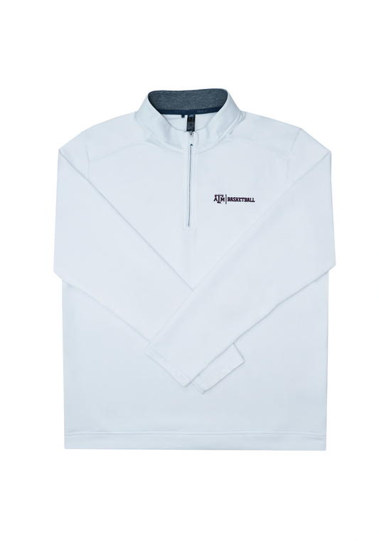 Aggie Basketball Exclusive White Adidas Quarter Zip
