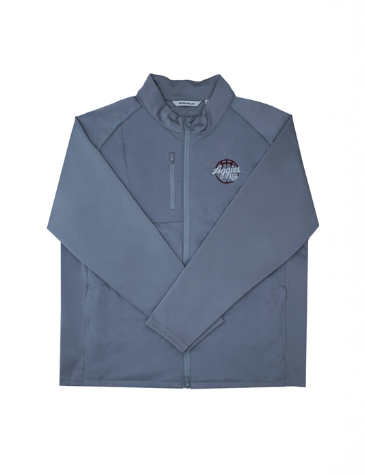Aggie Basketball Exclusive Peter Millar Grey Puffer Long Sleeve
