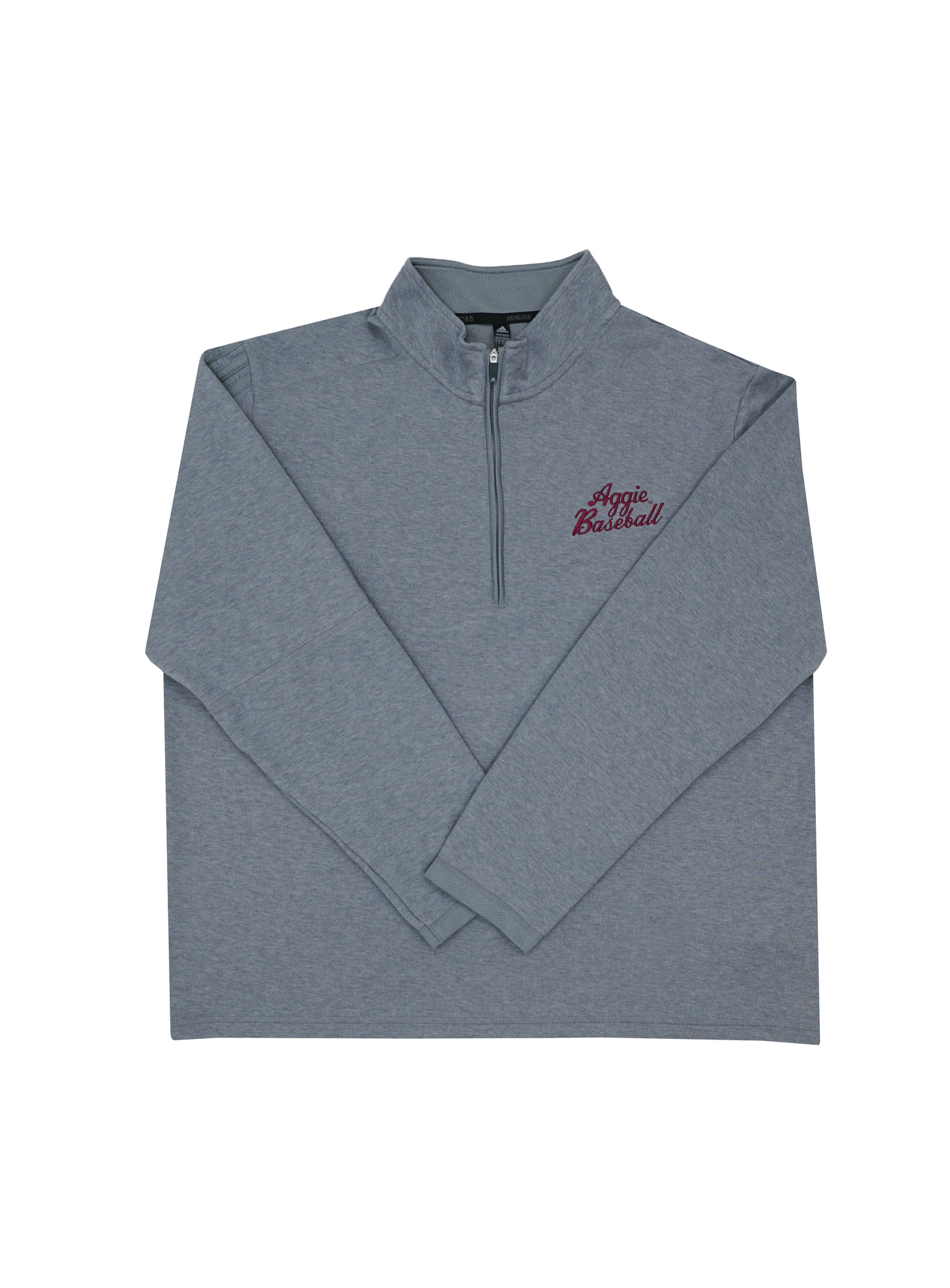 Aggie Baseball Exclusive Grey Aggie Script Quarter Zip (SEC Patch On Back)