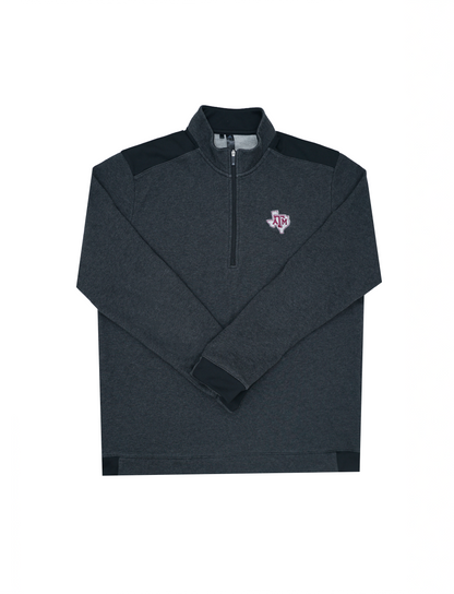 Aggie Golf Exclusive Black Adidas Quarter Zip (SEC Patch On Back)
