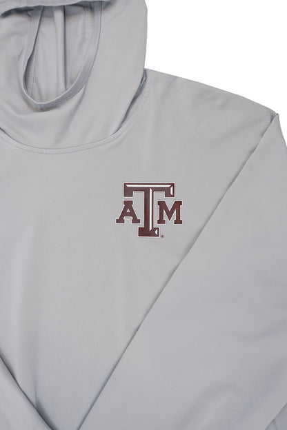 Aggie Football Issued Grey Adidas A&M Long Sleeve Pullover