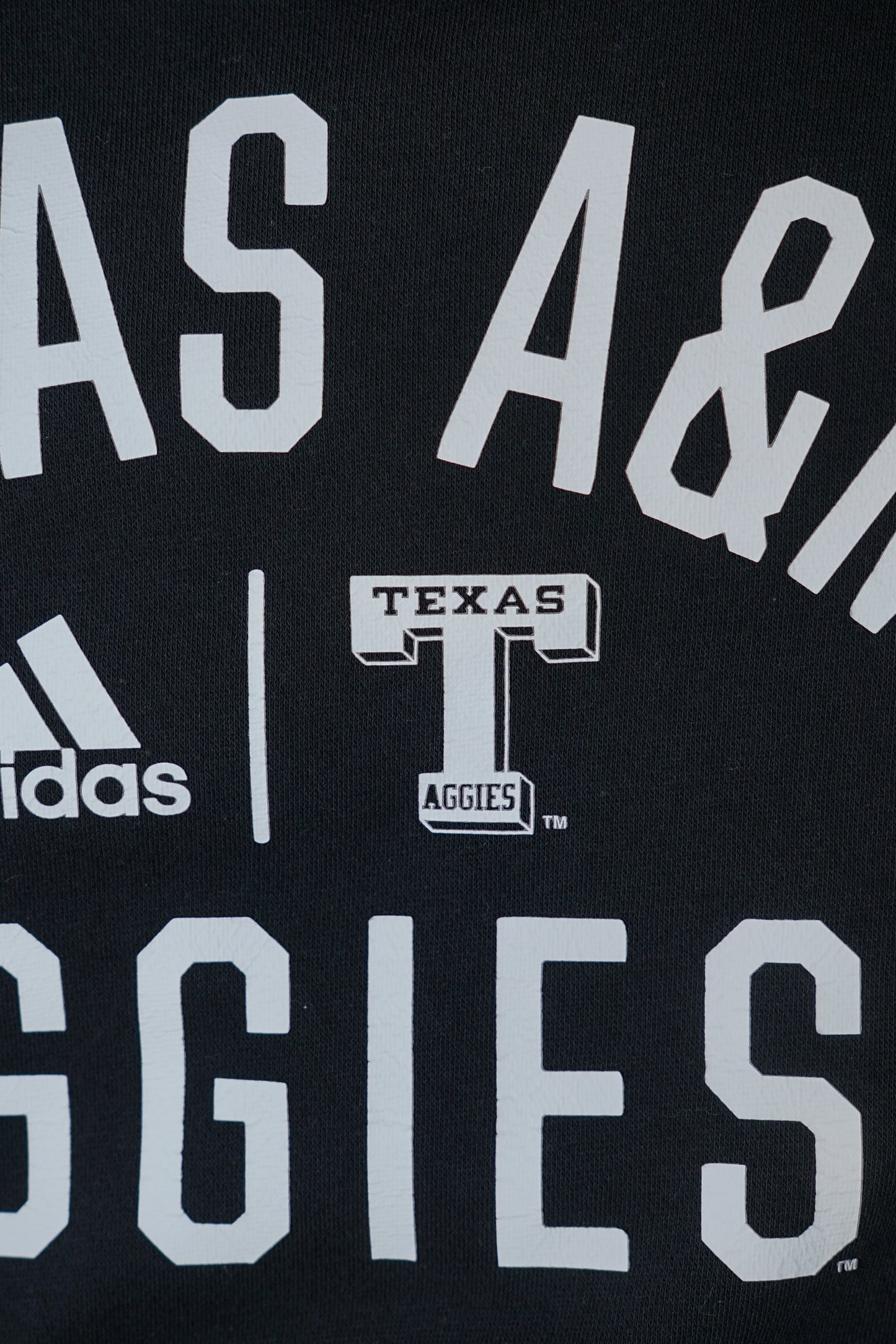 Aggie Football Issued Texas Aggies Black Adidas Long Sleeve Sweatshirt