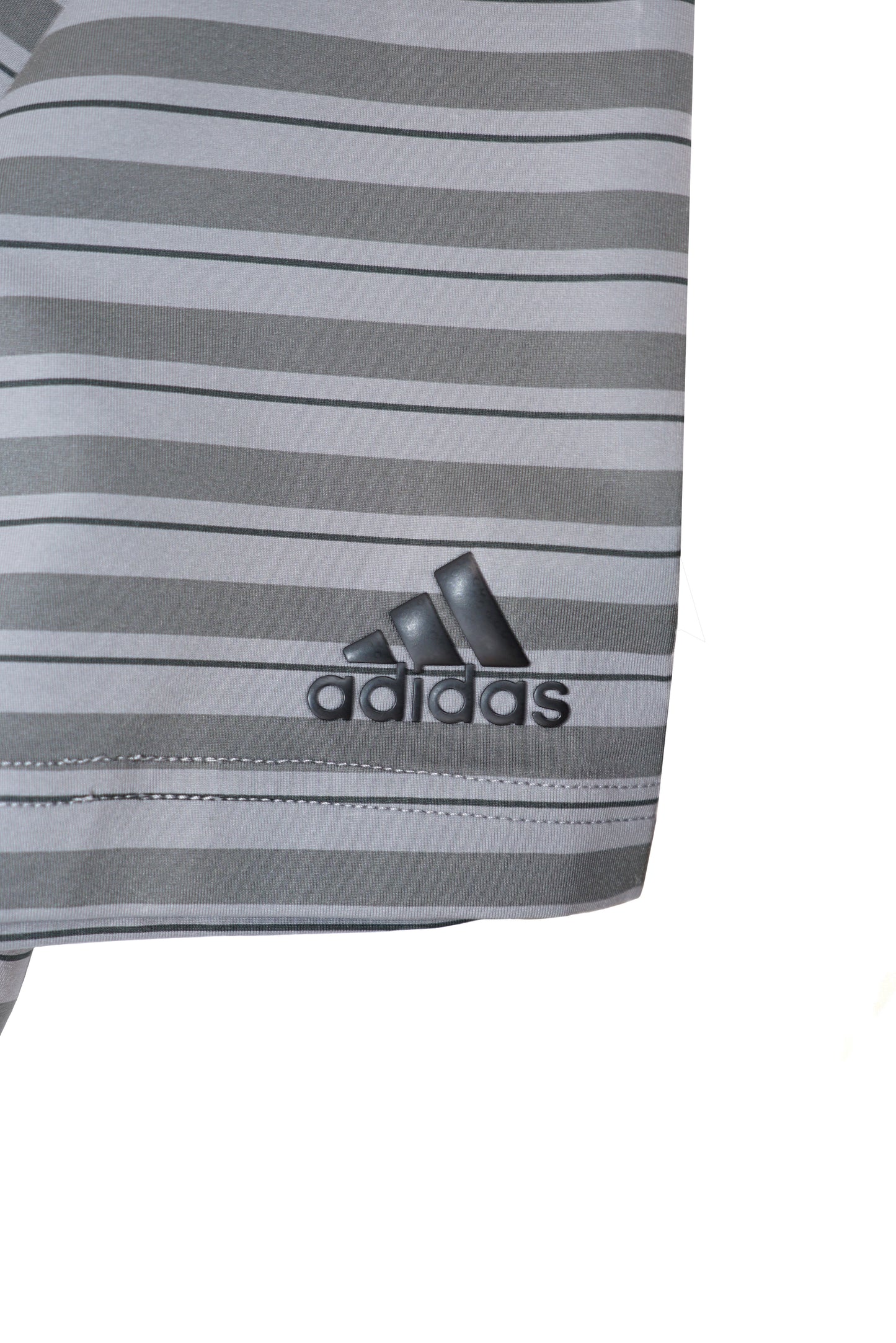 Aggie Football Issued Coaches Dark Grey/Grey Stripped Adidas Polo