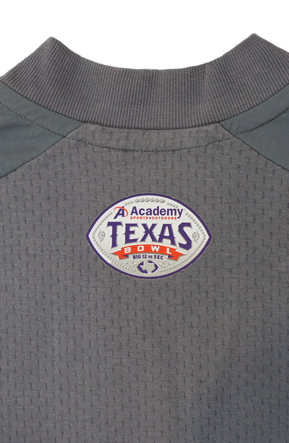 Aggie Football Exclusive Grey Adidas Team Texas Bowl Travel Top Zip Up