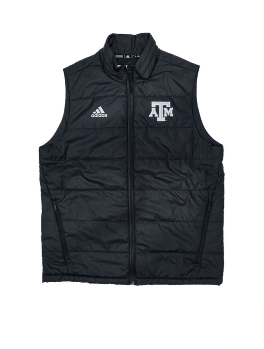 Aggie Football Issued Black Adidas Puffer Vest