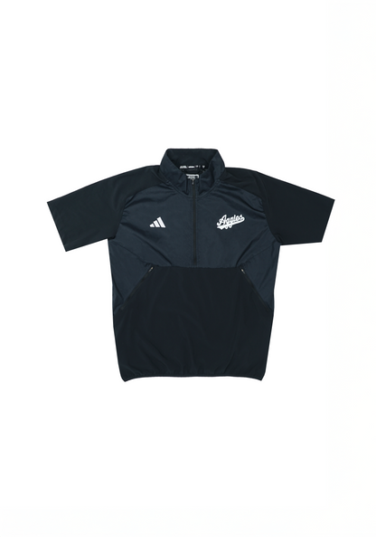 Aggie Football Exclusive Black Short Sleeve Adidas Windbreaker Aggie Script (New Arrival)