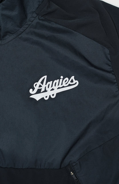 Aggie Football Exclusive Black Adidas Windbreaker Aggie Script (New Arrival)