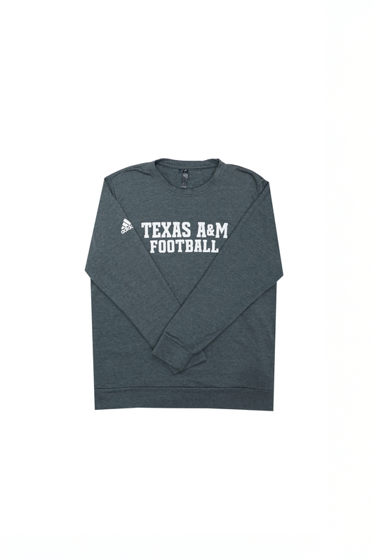 Aggie Football Exclusive Grey Adidas Sweatshirt (New Arrival)