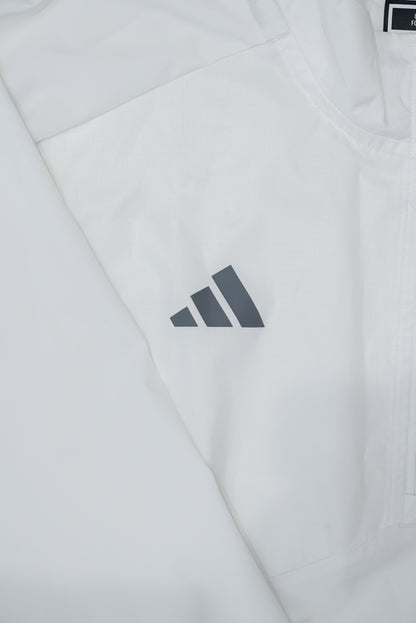 Aggie Football Exclusive White Adidas Windbreaker Aggie Script (New Arrival)